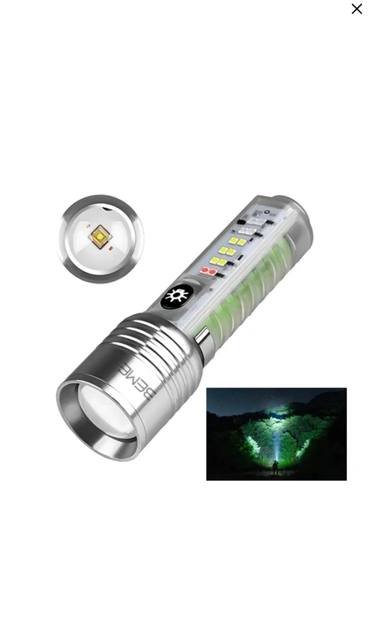 MULTI FUNCTIONAL RECHARGEABLE LED FLASH LIGHT