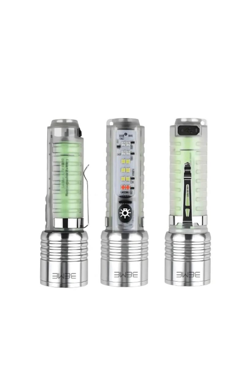MULTI FUNCTIONAL RECHARGEABLE LED FLASH LIGHT