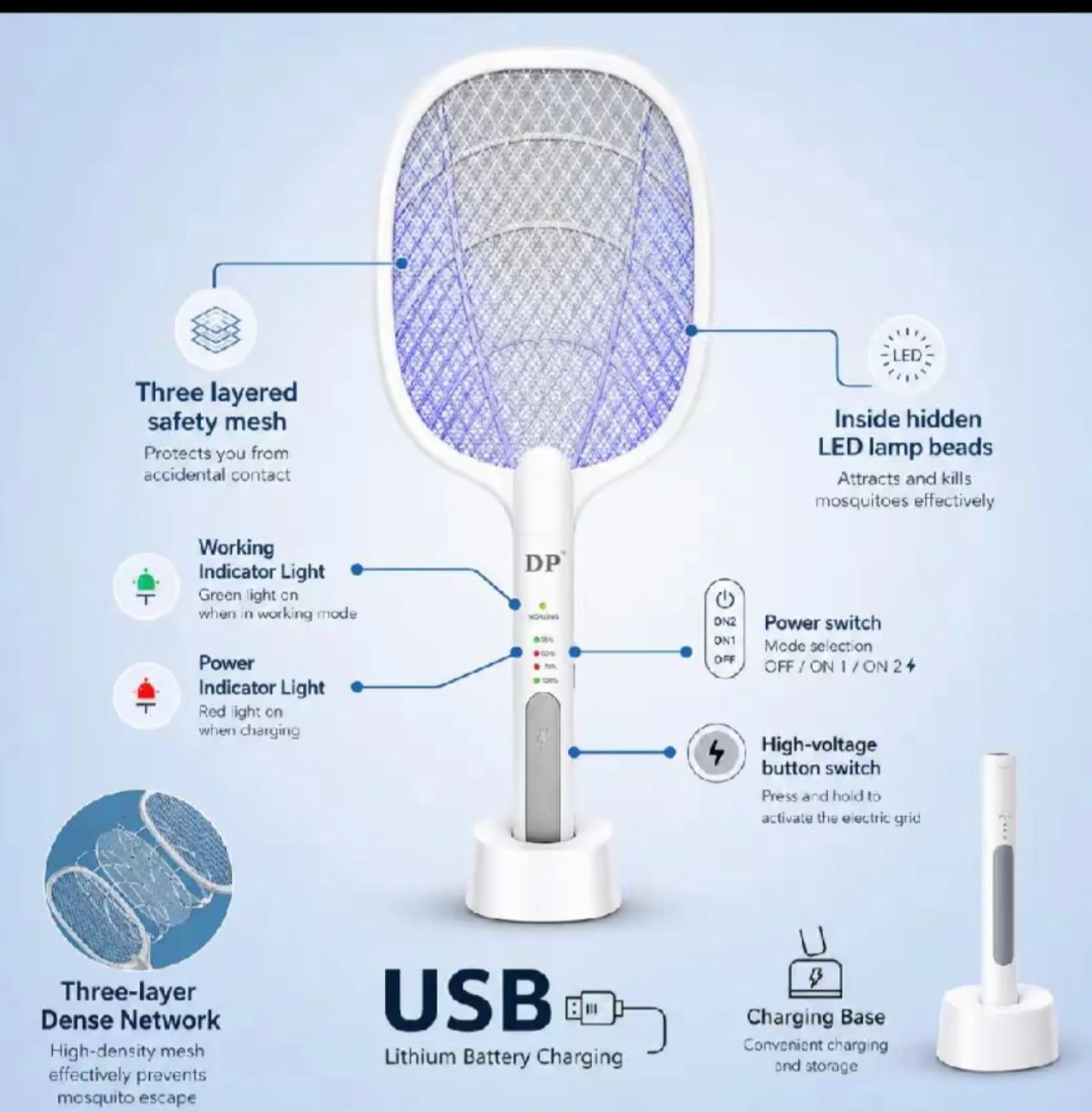 ⚡ Electric Mosquito Killer Racket — Machhar Ka Khatma!