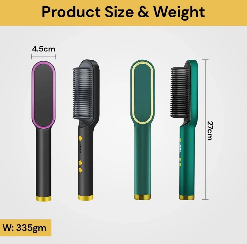 GlowSmooth Hair Straightener Brush 💇‍♀️ | Silky Straight Baal — Sirf 5 Minute Mein!