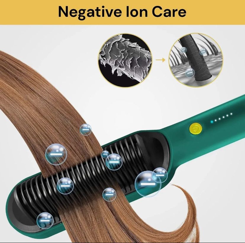 GlowSmooth Hair Straightener Brush 💇‍♀️ | Silky Straight Baal — Sirf 5 Minute Mein!