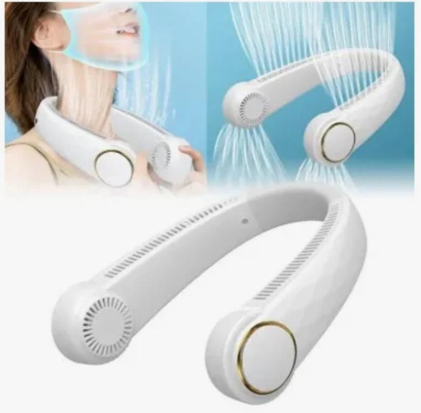 Bladeless Neck Fan – Hands-Free Portable Cooler