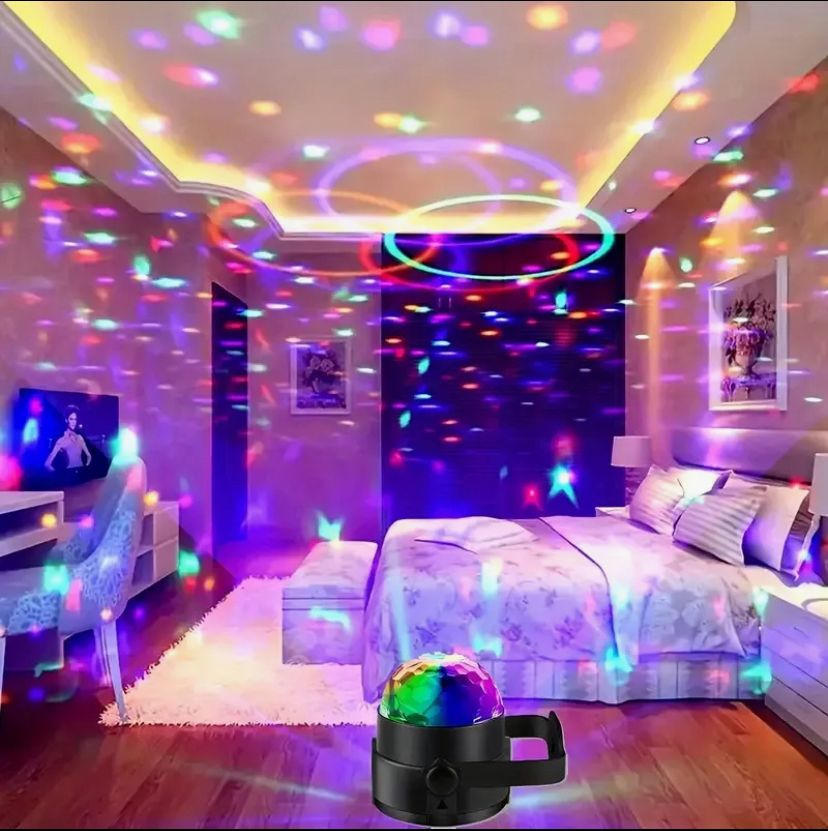 Magic RGB Disco Ball Light – 7 Color LED Party Projector for Home & Events